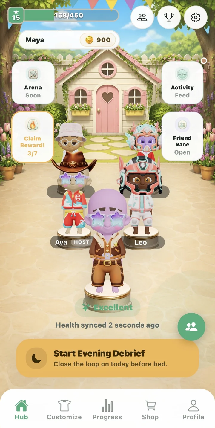 Friends’ companions gathered together in a blossoming flower-garden lobby